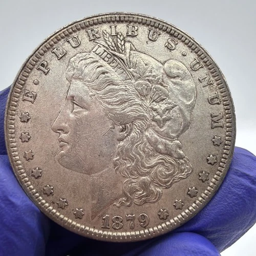 1879 P $1 Morgan 90% Silver Dollar Coin - Beautiful Detailed Coin A29