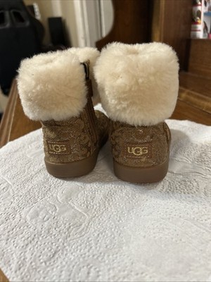 Baby Girls Ugg Boots Jorie II Glitter Leopard Baby Boots 02/03