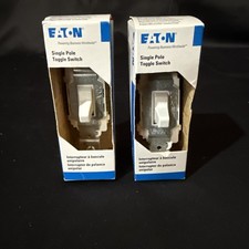 NEW Eaton Single Pole Toggle Switch COMMERCIAL 20A 120/277V CSB120W White
