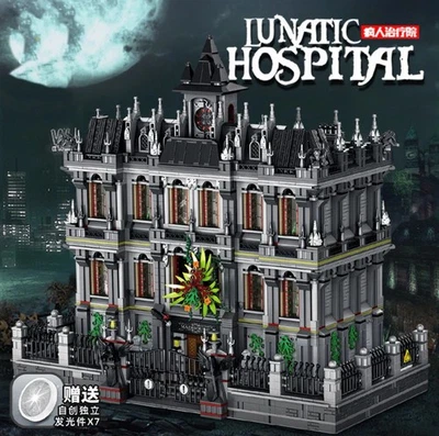 🧱 Panlos 613002 Arkham Asylum Horror Hospital 7527 Teile + LED DE-Lager 🇩🇪
