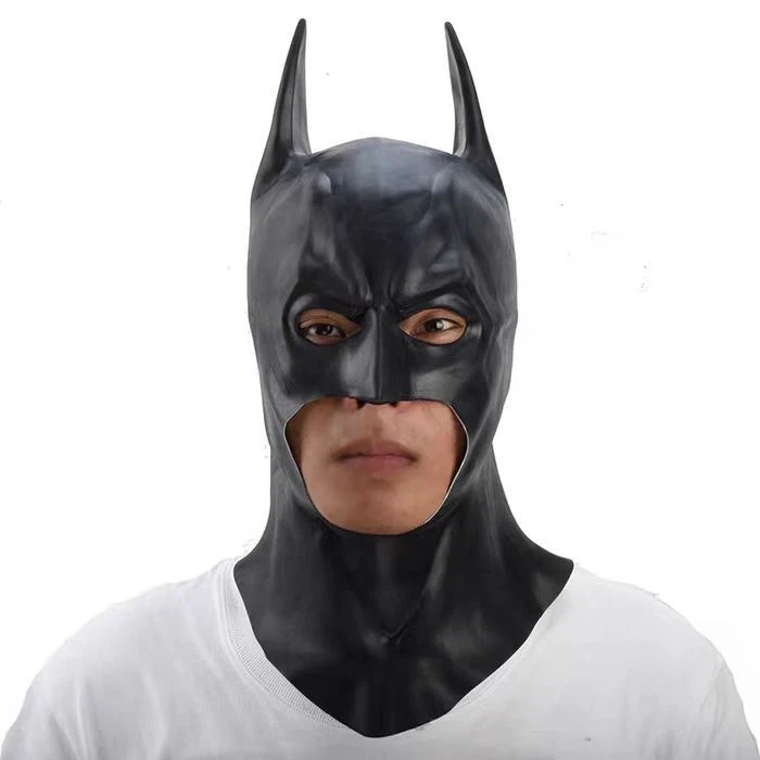 RUBIE'S LATEX BATMAN THE DARK KNIGHT RISES ADULT FULL Head MASK Carnival DJ Cosplay Mask