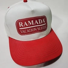 Vintage Ramada Vacation Suites Snap Back Hat Cap White Timeshare Prop Original