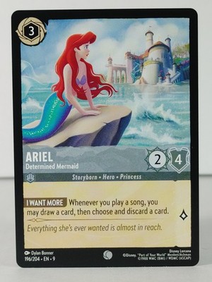 Ariel - Determined Mermaid - Fabled #196 - LORCANA - NM -singles