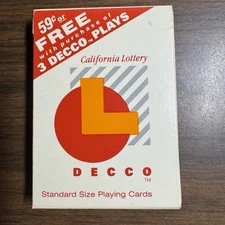California Lotto Decco Playing Cards Made In The USA￼