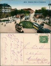 Tiergarten-Berlin Potsdamer Platz mit Verkehrsturm. Straßenbahn 1926