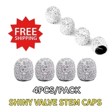 4 Pc Car Tire Caps Shiny Sparkle Tire Valve Caps Universal Tire Stem Valve Caps