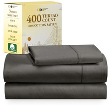 California Design Den Soft 100 Cotton Sheets, Twin XL Sheets Set, 3 Pieces, 400