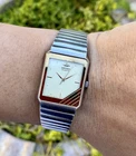 1990 Vintage Seiko Galaxy Quartz Watch Tank 23mm Texudo Dial New Wave Design