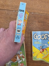 Lot of 3 Whitman Big Little Books: Popeye, Goofy, Tom And Jerry - 1960s NES8 