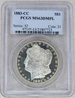 1883-CC Morgan Silver Dollar PCGS MS 63 DMPL US Mint $1 Carson City