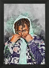 YBN Cordae Framed Wall Art Poster Canvas Print Picture