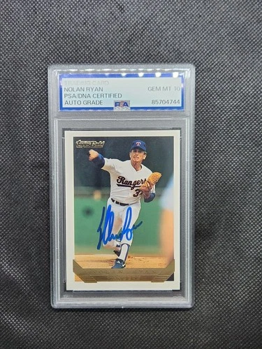 1993 Topps Gold Nolan Ryan Blue Ink On-Card Auto PSA 10