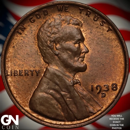 1938-D Lincoln Wheat Cent — photo from the most recent tracked eBay sale