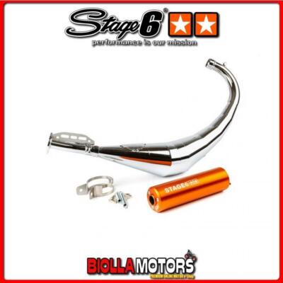 S6-9118904/OR Auspuff Stage6 Streetrace Chrom CNC orange GILERA Sioux Enduro