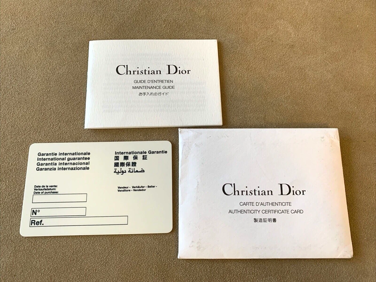 Christian Dior Maintenance Guide Leather Goods Unfilled Open Dior