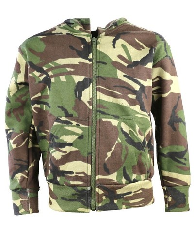 Kombat UK Kids Army Camouflage Tactical Zip Through Hoodie, BTP, btp Black & DPM - Picture 12 of 19
