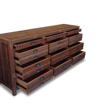 Rustic Wooden Kitchen Storage Cabinet Sideboard Buffet Dresser 12