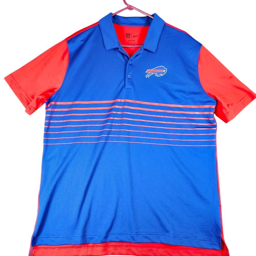 Authentic NIKE Dri-Fit NFL Equipment BUFFALO BILLS Training POLO/Golf SHIRT XL