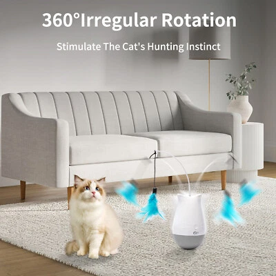 Cat Interactive Toys USB Charging Cat Funny Feather Indoor Play Smart Toy Gift