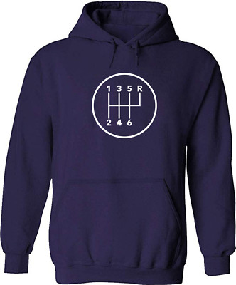 Manual Transmission 6 Speed Stick Shift Pattern Hoodie Unisex Sweater Pullover