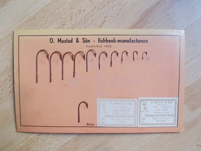Carton publicitaire présentoir avec hameçons O. MUSTAD & SÖN -Oslo Norvège (n°4) - Photo 1/2