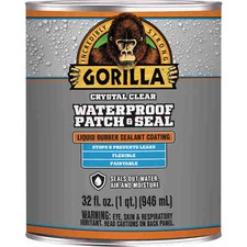  6 -Gorilla 32 Oz Clear Waterproof Patch  Seal Liquid Rubberized Coating 105341