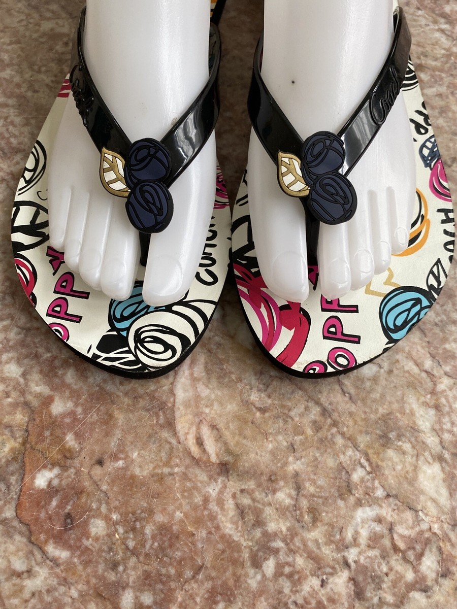 COACH Kasey Signature Poppy Print Jelly Flip Flop Sandals