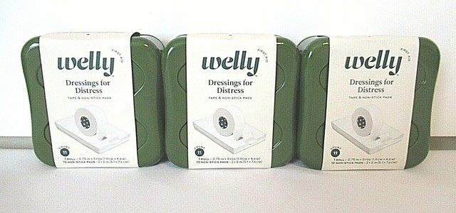 3PK WELLY Dressings For Distress Tape & NonStick Pads 1