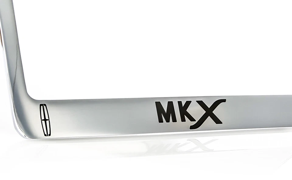 Lincoln MKX 2013-16 Chrome Plated Brass Metal License Plate Frame Holder - Image 3 of 3