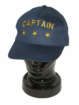 Herren-Cap/s m. Stickerei/Aufschrift Captain/schwarz, blau, rot, versch. Modelle