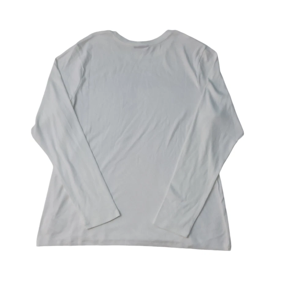 Camiseta para mujer Eddie Bauer calce clásico manga larga cuello redondo Foto 2 de 3