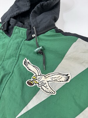 EAGLES ウォームアップジャケット 緑 Vintage 90s Philadelphia Eagles Apex One Darts Winter Jacket Kelly