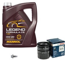 BOSCH &Ouml;lfilter 5L MANNOL Legend Formula C5 0W-20 f&uuml;r Opel Astra K 1.0 Turbo