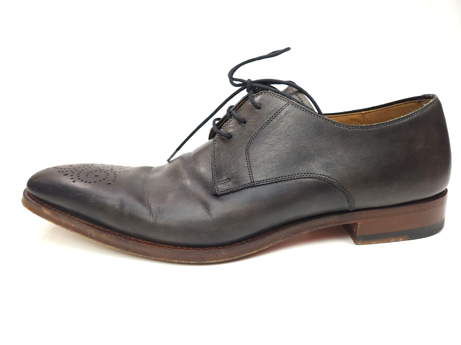 SAOLA Scarpe eleganti Magnanni Gerardo uomo 9 5 M marrone grigio derby medaglione pelle