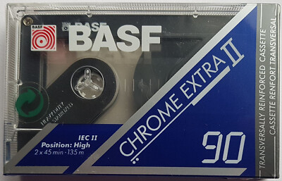 1 X BASF CHROME EXTRA II CASSETTE TAPE ORIGINALVERSIEGELT FACTORY SEALED
