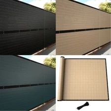 4' 5' 6' 8' Privacy Fence Screen Windscreen Shade Cover Fabric Mesh Garden Tarp