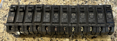(12)- GE THQB1130 THQB 1P 120V 30 AMP BOLT ON CIRCUIT BREAKERS.