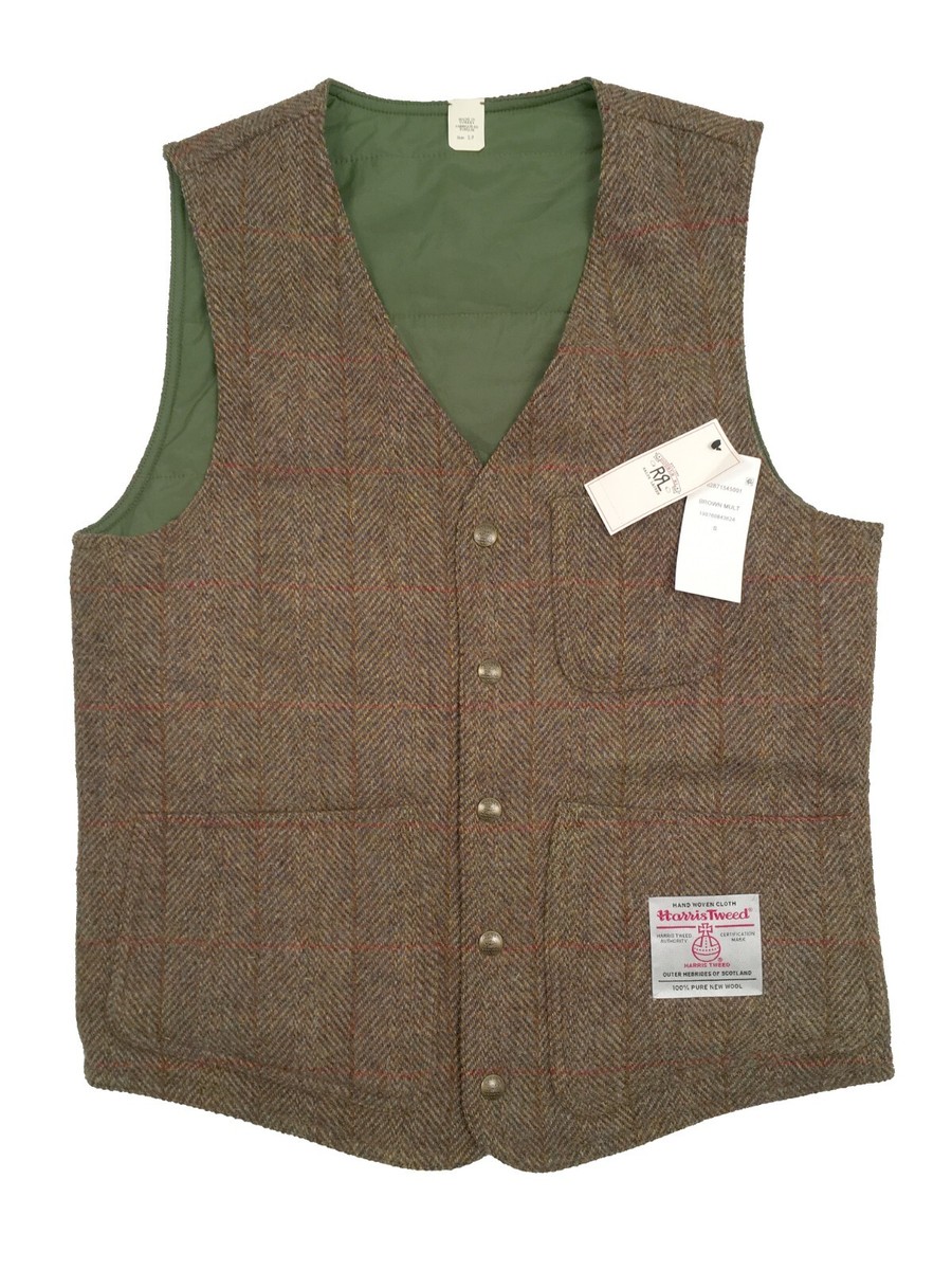 NEW $690 Ralph Lauren RRL Reversible Harris Tweed Vest! Sm NEW $690 Ralph Lauren RRL Reversible Harris Tweed Vest! Sm