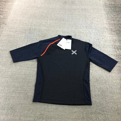 Kenzo Sport Shirt boys Medium Blue Running Top Zip Training Workout Casual Adult