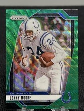 💚 2024 Panini Prizm Lenny Moore #296 Green Wave Prizm Colts HOF Legend 🌟