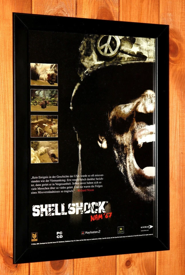 2004 Shellshock Nam '67 PS2 PS3 Small Promo Werbeblatt / Poster Ad Page Framed - Bild 2 von 4