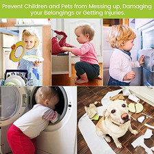 10 Pieces Cabinet Locks for Babies, U-Shaped Proofing Drawers Safety Child Lo...