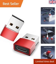 USB C Fast Charger Adapter for I-Phone 16/17 & Samsung with 20W PD - Compact Red