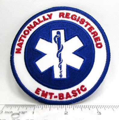 Vintage Nationally Registered EMT BASIC Patch Emergency Medical Technician