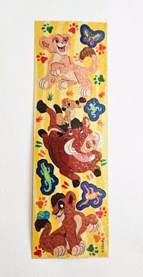 Vtg Sandylion Stickers Strip Lion King Kiara Kovu Timone Simba Prismatic
