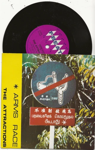 THE ATTRACTIONS (ELVIS COSTELLO) ARMS RACE  MINT UK SINGLE+ PIC COVER