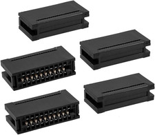 5 Pcs 20 Pin Card Edge Female IDC Connector for Flat Ribbon Cable