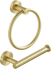 Toilet Paper Holder Towel Ring Brushed Gold Bathroom Hardware Hand Towel Holder