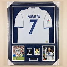 Real Madrid Cristiano Ronaldo Signed Autographed Jersey Framed ICONS
