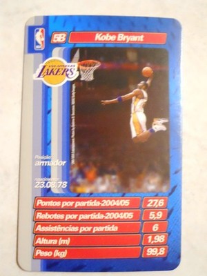 2005 BRAZIL NBA SUPER TRUNFO JOGADORES game card Portuguese - You Pick Player